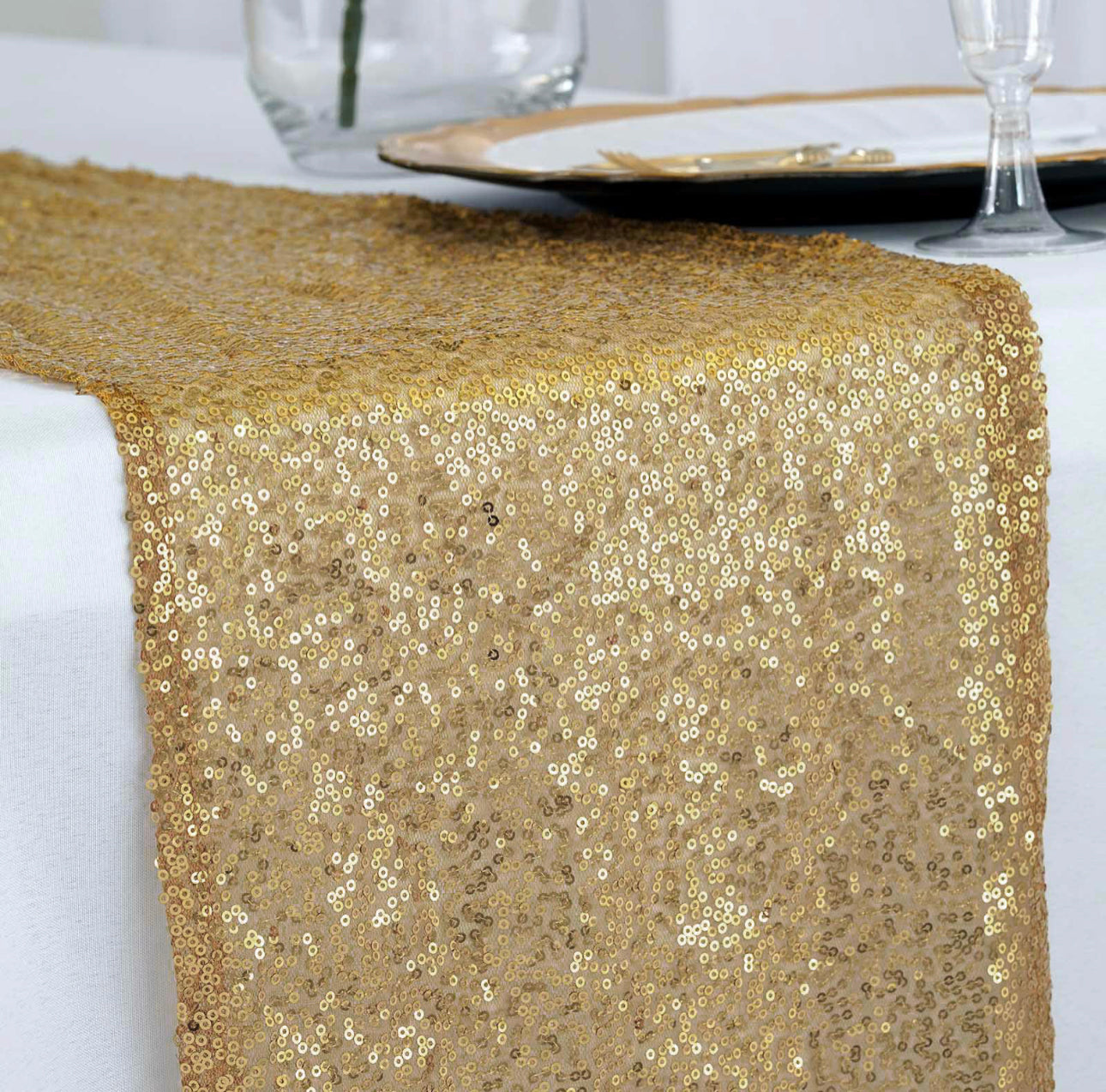 Gold Sequin Table Runner